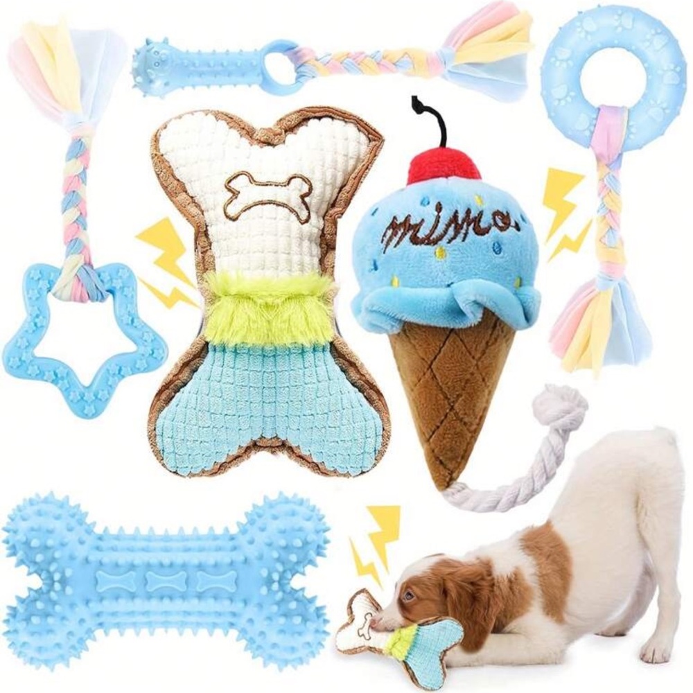6pcs/Set Small Dog Teething Toys, Chewing Toys For Small Breed Dogs